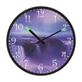 thumbnail image 2 of Voice Activated Clock with Glow Light 12 Inch Large Silent Wall Clock Battery Operated for Home Decor The Purple Water, 2 of 8