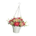 thumbnail image 5 of deevoka Artificial Hanging Flowers in Basket Chain Flower Pot for Garden Spring Lawn E, 5 of 9