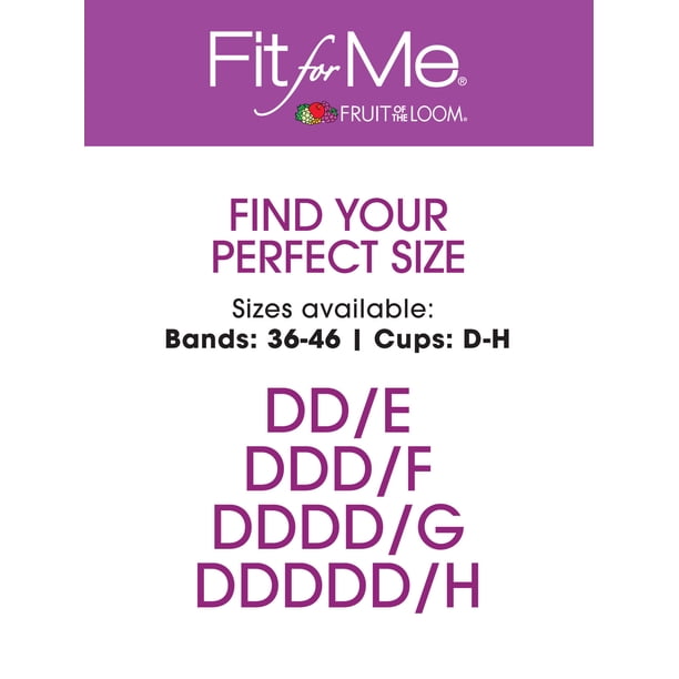 Fruit Of The Loom Fit For Me - Reggiseno Senza Ferretto Per Donne Formose, In Morbido Cotone, Taglia 7E - 4