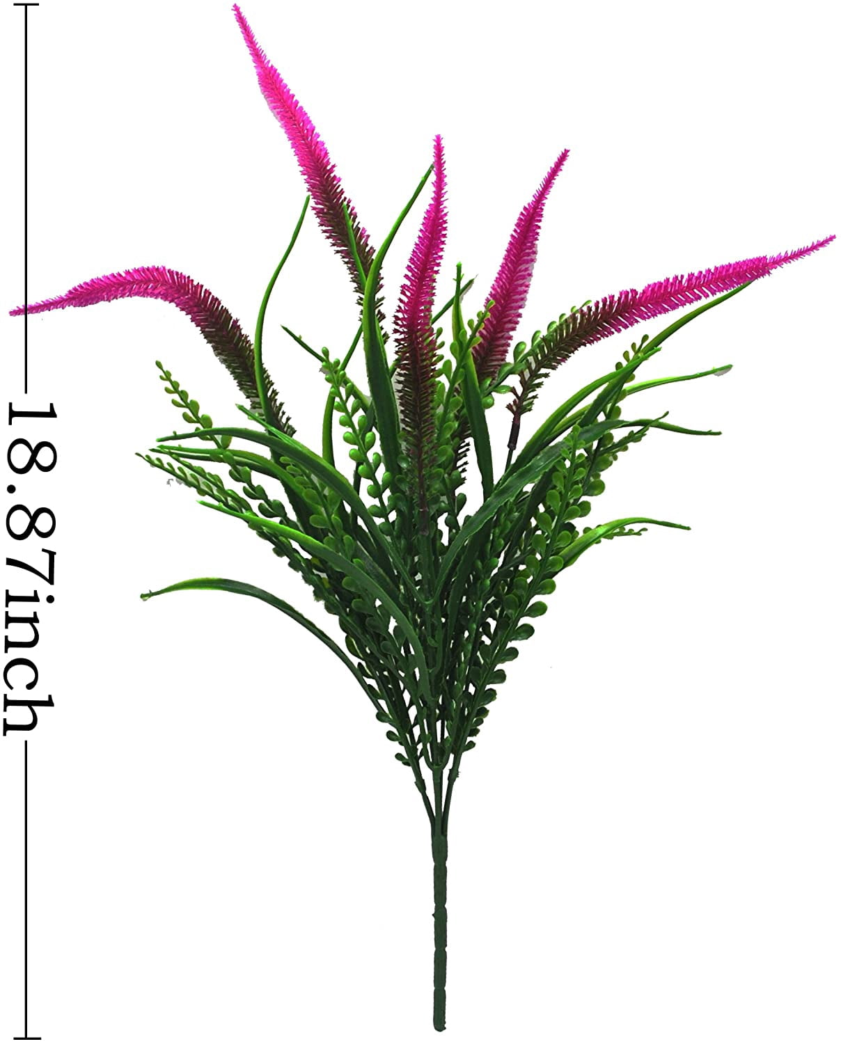 Morttic 8Pcs Artificial Plants Flowers Outdoor UV Resistant Plants Fake Faux Plastic Greenery Shrubs Indoor Outside for Home Decor