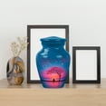 thumbnail image 4 of MUKTIVE Cherry Blossom Funeral Urns for Ashes Adult Man, Keepsake Blue Memorial Urn for Ashes for Women, Meditation Burial Urns for Adult Male, Sunrise Cremation Urn, 3 Inch, 4 of 7