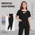 thumbnail image 2 of VIAOLI Women's Scrubs Set - Stretchy Medical Uniform with Pockets, for Nurses & Doctors, S-XXL, Multi-Color, 2 of 6