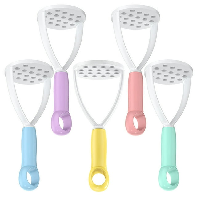 Luxshiny 5Ud Triturador De Papa Manual De PP Resistente Para Cocina Con Colores Surtidos Y Fácil Limpieza