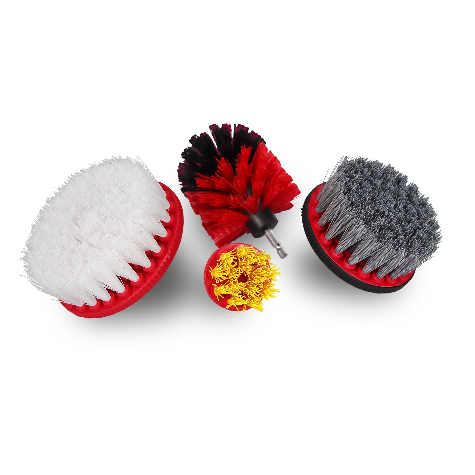 Platinum Series 4-Piece Drill Brush Set – Cleaning Tool for Wheels, Bathroom, and Tough Stains