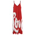 thumbnail image 4 of Hippie Love Lettering - Calligraphie Moderne Vieillie pour la Saint-Valentin - Robe Sans Manches Rouge et Blanche, 4 of 4