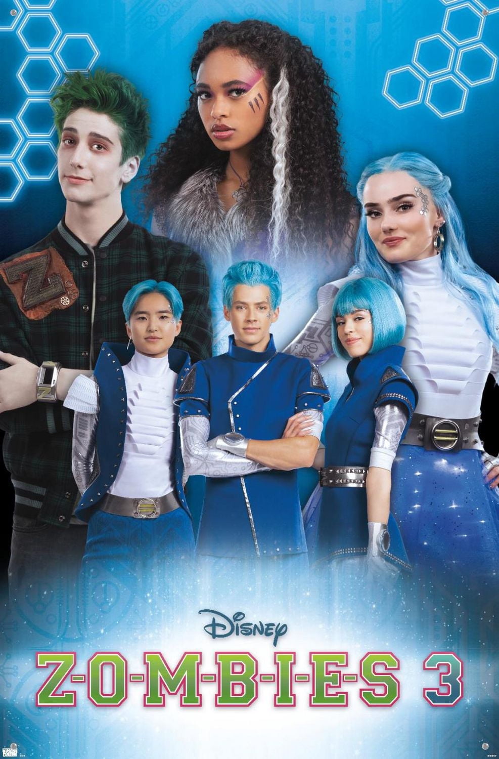 Disney Zombies 3 - Group Wall Poster with Pushpins, 22.375" x 34"