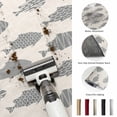 thumbnail image 5 of Area Rugs 4'x6'. Abstract Art Fish Grey Carpet Runner Indoor Outdoor Rugs Home Decor Aesthetic, Coastal Ocean Summer Linen Texture Non Slip Mats Washable Accent Rug for Living Room Bedroom, 5 of 8