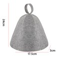 thumbnail image 4 of 2pcs Sauna Hat Wool Heat Aislamiento Unisex Accesorios Ducha (gris), 4 of 4