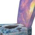 thumbnail image 3 of Designart "Wild Blue Ocean Waves XV" Upholstered Nautical & Coastal Accent Chair and Arm Chair, 3 of 5