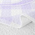 thumbnail image 5 of Manfei Purple Dreamy Bowknot Initial D Quilt Full,Classic Grid Geometric Full Bedspread Sets,3 Pieces,1 Coverlet and 2 Pillowcases, 5 of 7