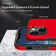 thumbnail image 7 of Entronix Heavy Duty Ring Case Designed for iPhone 13, Shockproof Slim Fit Kickstand, Red, 7 of 7