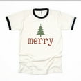 thumbnail image 3 of Merry Christmas Tree Stars - Women's Ringer Graphic T-Shirt, 3 of 7