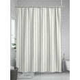 thumbnail image 5 of Stripes Shower Curtain, Modern Art Sage Green Waterproof Shower Curtain Set with 12 Hooks Lightweight Washable Fabric Shower Curtains for Bathroom 72x84 Inches, 5 of 6