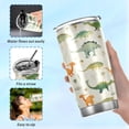 thumbnail image 6 of SKYSONIC Dinosaur Tumbler Stainless Steel Double Wall Vacuum Reusable Insulated Mug with Straw and Built-in Coaste for Cold and Hot Beverages, 20oz, 6 of 7