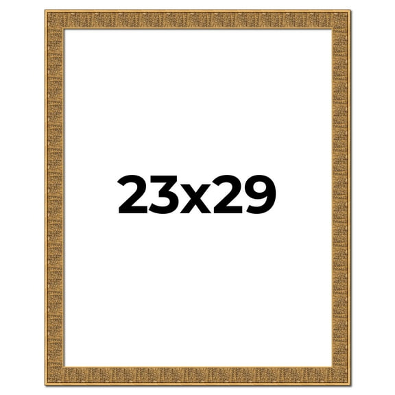 23x29 Frame Black and Gold Distressed Solid Wood Sonoma Picture Frame | 1.625 Inch Moulding Width |