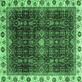 thumbnail image 1 of Ahgly Company Indoor Square Abstract Emerald Green Modern Area Rugs, 7' Square, 1 of 4