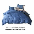thumbnail image 3 of Usloyux Under $5 Bedding Set 3 Piece, Textured Plain Queen Size Sheets, Machine Washable Polyester Bed Set with Pillowcases, Wrinkle Resistant Comforter Cover for Bedroom, 3 of 8