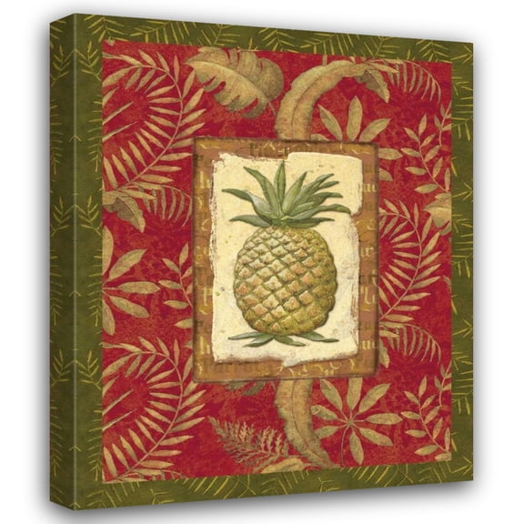 Charlene Audrey 36x44 Gallery Wrapped Canvas Wall Art Titled - Exotica Pineapple