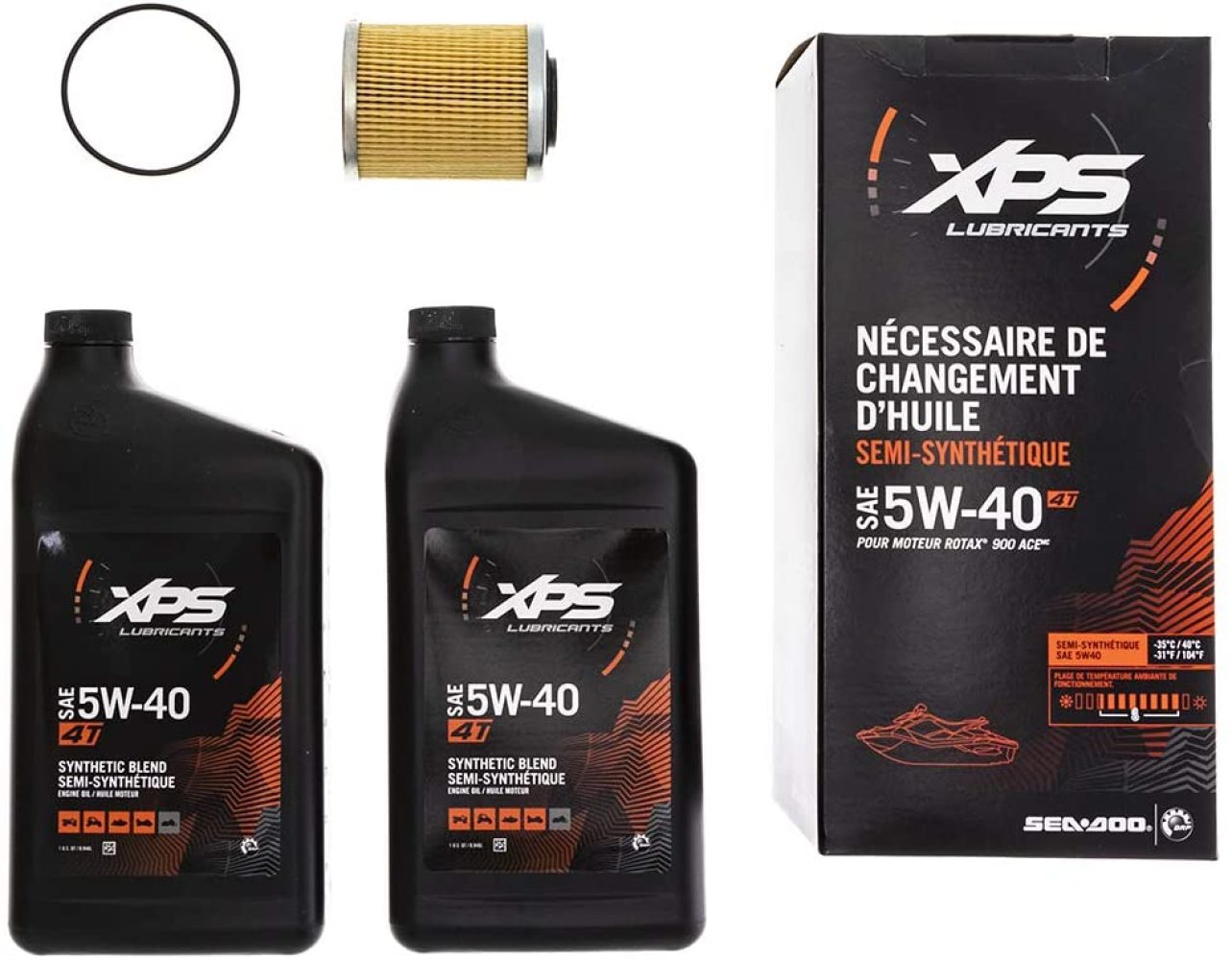 SeaDoo 4T 5W40 Synthetic Blend Oil Change Kit for Rotax 900 ACE