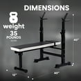 thumbnail image 4 of BalanceFrom Banc de Musculation en Acier avec Support pour Position Accroupie, Siège Réglable et Fauteuil Inclinable, Noir et Blanc, 4 of 8