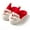 Red, variant on Matching Christmas Slippers for Adults | Cozy Plush Memory Foam House Shoes with Holiday Designs