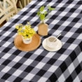 thumbnail image 3 of Haperlare Buffalo Plaid Tablecloth Farmhouse Yarn Dyed Textured Rectangle Table Cloth for Outdoor Picnic Kitchen Holiday Dinner, 55" x 84", Black White, 3 of 6