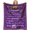 thumbnail image 1 of LHSHID 65th Birthday Gifts for Men Blanket 65 Birthday Gifts for Dad or Grandpa Birthday Gifts for Men 65 Year Old Birthday Gifts Men Cozy & Soft Flannel Throw Blanket 50x60in, 1 of 6