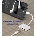 thumbnail image 2 of Lightning to 3.5mm Headphone Jack Adapter (3in1)for iPhone 14 13 12 11 Pro Max for Apple MFi Certified Aux Audio OTG Dongle for iPad Cable Charger Splitter Earphone Charging Car Accessories Connector, 2 of 7