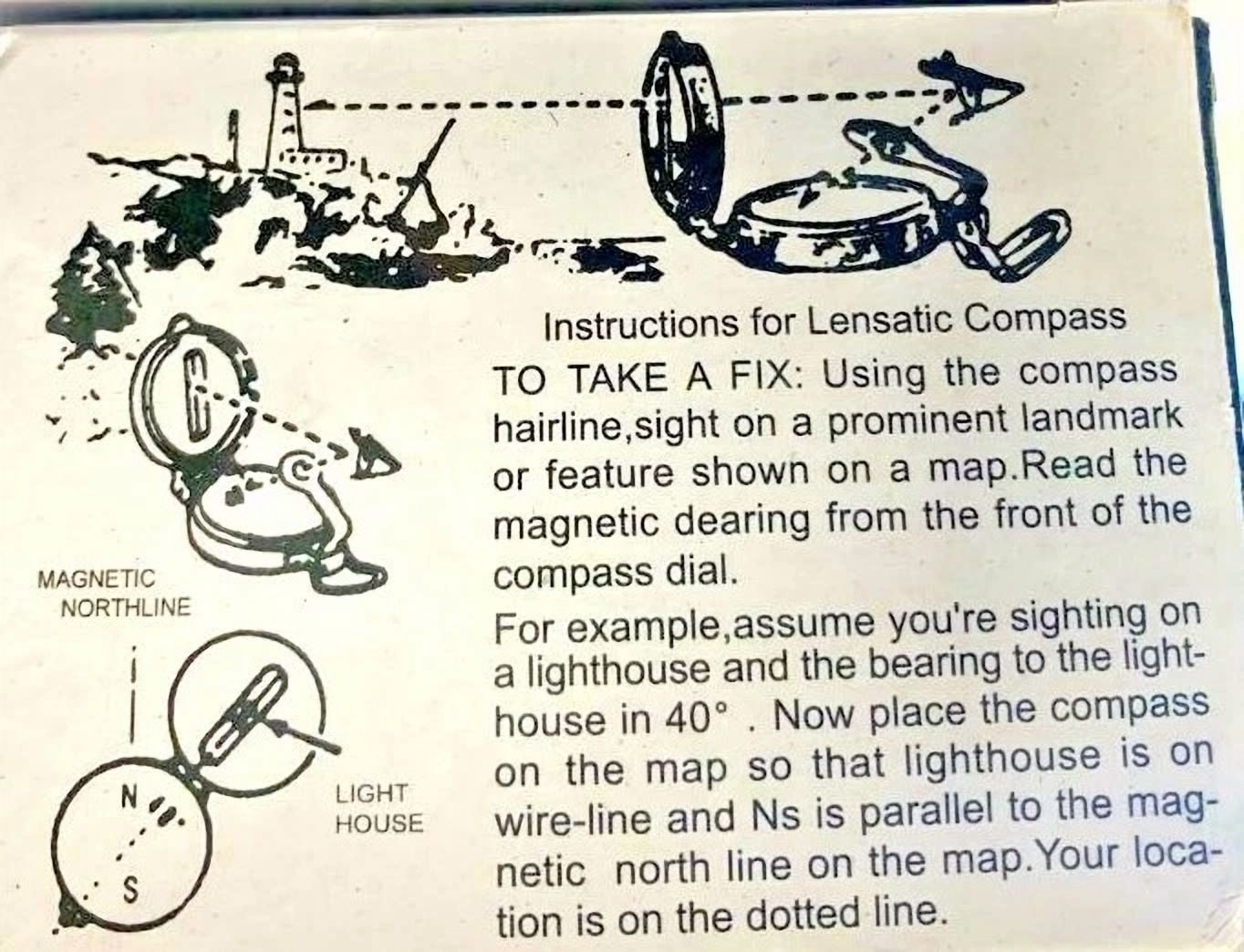 CRESTIN- Military Style Lensatic Liquid Filled Compass- Metal *Your Direction Protector*