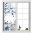 thumbnail image 2 of Blue Coastal Starfish Window Privacy Film, Beach Nautical Shell Eucalyptus Summer Static Cling UV Sun Blocking Tint Film Heat Control Windows Films for Bedroom Bathroom, Window Stickers 29.5"x78.7", 2 of 8