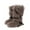 Gray, variant on Faux Fur Boots for Women Long Furry Fuzzy and Fluffy Knee High Boots Solid Color Cozy Trendy Winter Warm Outdoor Boots with Flat