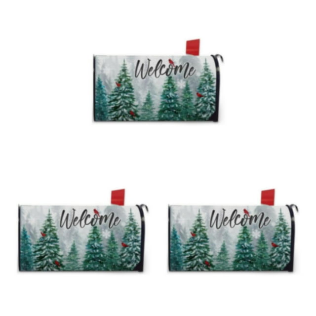 Ruiboury Weather-resistant And Robust Couch Cover Easy To Vivid Print Christmas Deer Pattern Mailbox Sleeve Cloth Standard Size YTYH2309053 3Set