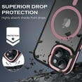 thumbnail image 6 of VENINGO Magnetic Case for iPhone 15 Plus Compatible with Mag-safe, Translucent Matte Shockproof Scratch Resistant Girls Women iPhone 15 Plus Case - Pink, 6 of 9
