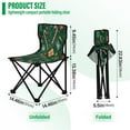 thumbnail image 3 of 600D Oxford Camping Chair Portable Foldable Chair Supports 220 lbs for Picnic, Fishing, Backpacking Christmas-themed Elementsl, 3 of 8
