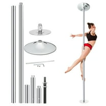 SEEKOL 45mm Electroplated Chrome Dance Pole Professional Home Dancing Pole Kit, Removable Stripper Pole for Ceiling Floor Sport Fitness