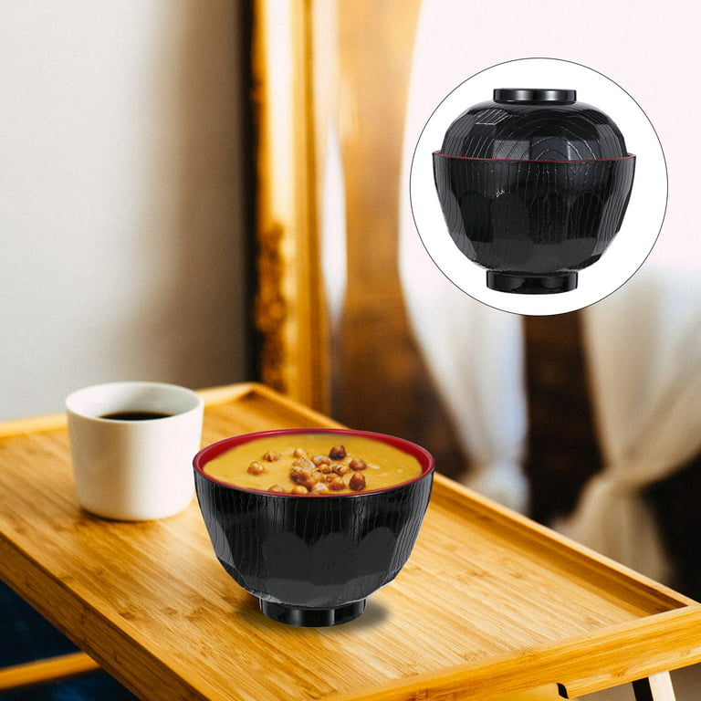 Bowls with Lids Set of 3, Japanese Style, Microwaveable Bowls with