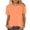 Orange, variant on Staron Women's Casual Loose Round Neck Short Sleeve T-Shirt Top Solid Color Basic Comfy Relaxed Fashion Tee, White XL