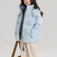 thumbnail image 2 of BFHHYA Girls Winter Lightweight Puffer Coat Zip-Up Stand-Collar Hooded Jacket Long Sleeve Warm Outerwear for After-School Activities 5-15Y, 2 of 4