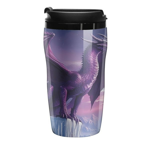 Dragon And Moon Travel Coffee Tumbler Reusable Cup for Coffee or Tea Portable Cup Holder Friendly for Hot or Cold Drinks 250ml