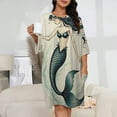 thumbnail image 2 of Long Hair Mermaid Sleepshirts For Sleeping Travels Loose Sleepdress Pajama Dress Soft Nightdress Sleepwear, 2 of 7