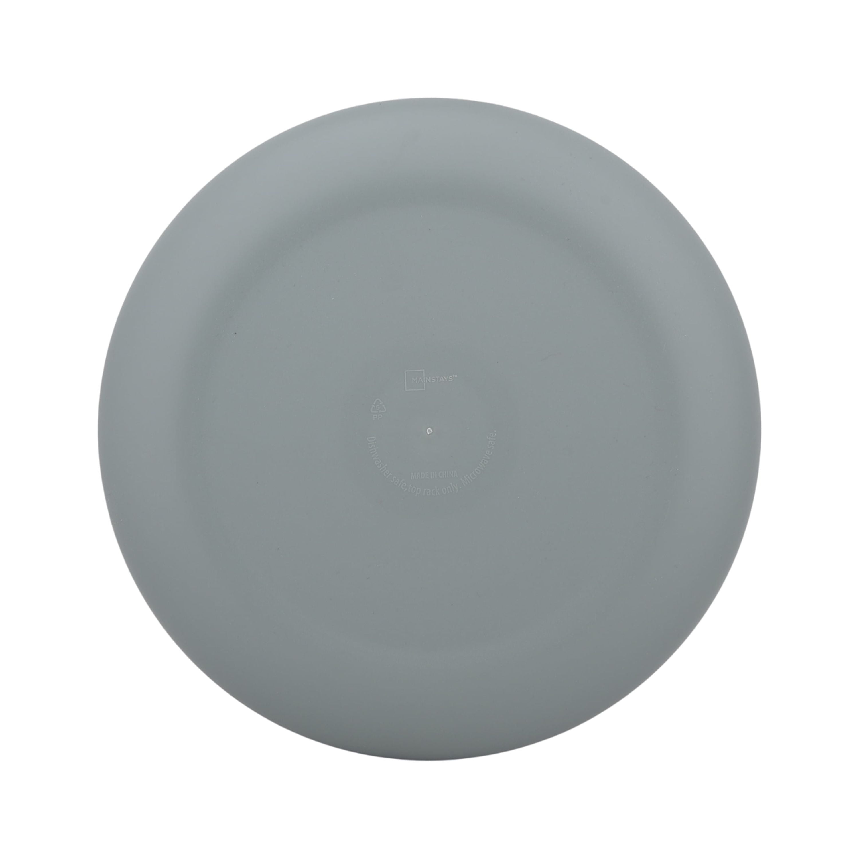 Mainstays Grey Round Plastic Plate 10.5 inch Walmart