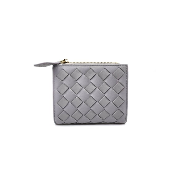 Women’s Vegan Leather Woven Bifold Wallet