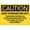 Warning Sign 3, variant on Caution Heavy Door Metal Aluminum Sign 12 x 8 Inches - Pre-Drilled Holes for Easy Mounting, Indoor Outdoor Use for Fence, Door, Gate, Warehouse, Office