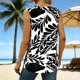 thumbnail image 4 of Camisa Impresa Casual sin Mangas con Cuello en V para el Desgaste de Primavera Y Verano, Tela Transpirable Suave Y Cómoda, Versátil Todos los Días, 4 of 9