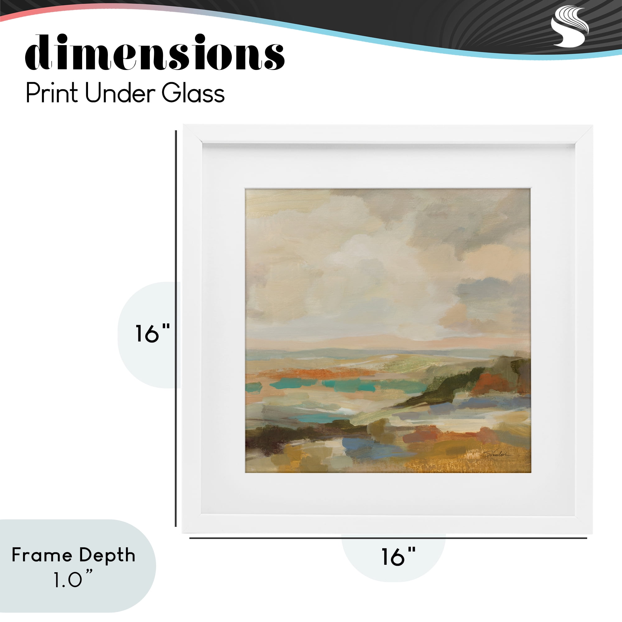Stupell Industries Muted Harmony Palette White Framed Print Under Glass, design by Silvia Vassileva