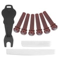 thumbnail image 4 of Pasador De Puente De Guitarra, Textura De Patrón De Puntos De 3mm, Extractor De Pasador De Guitarra Exquisito, Pasadores De Puente Cocobolo Para Bajos Eléctricos Para Guitarras ANGGREK MX0230D, 4 of 8