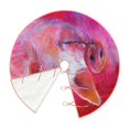 thumbnail image 2 of Kdxio Pink Pig Print Christmas Tree Skirt Christmas Xmas Tree Skirts Mat for New Year Holiday Christmas Party Decorations-48", 2 of 7