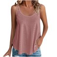 thumbnail image 2 of Pincandy Fashion Women Causal Embroidery Round Neck Sling Vest Sleeveless T-Shirt Summer Tops,Pink,2XL, 2 of 6