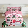 thumbnail image 2 of jejeloiu Red Xmas Berry Bedding Comforter Set,Merry Christmas Twin Comforter Sets,Cute Cartoon Snowman Bedding Set For Kids,Super Cozy Room Decor Reversible,2-Piece, 2 of 8