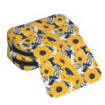 thumbnail image 4 of Disketp Blue Striped Sunflower Estuche de Lápices de Doble Capa con Tapa Abatible y Cremallera, Organizador Escolar para Adolescentes y Adultos, 4 of 7